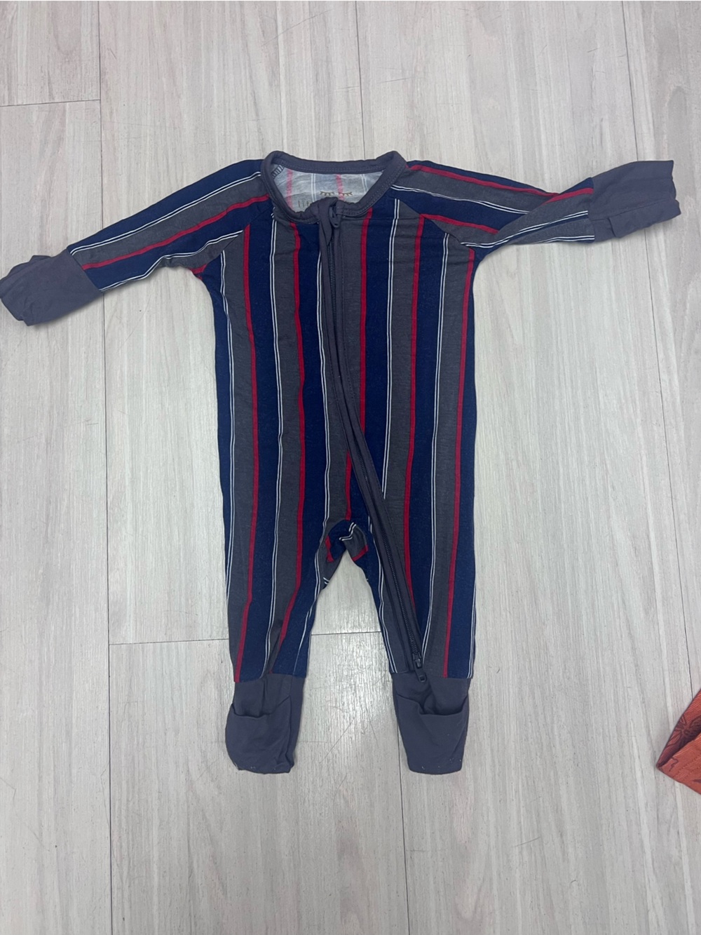 Little Sleepies Striped Zippy Preemie
